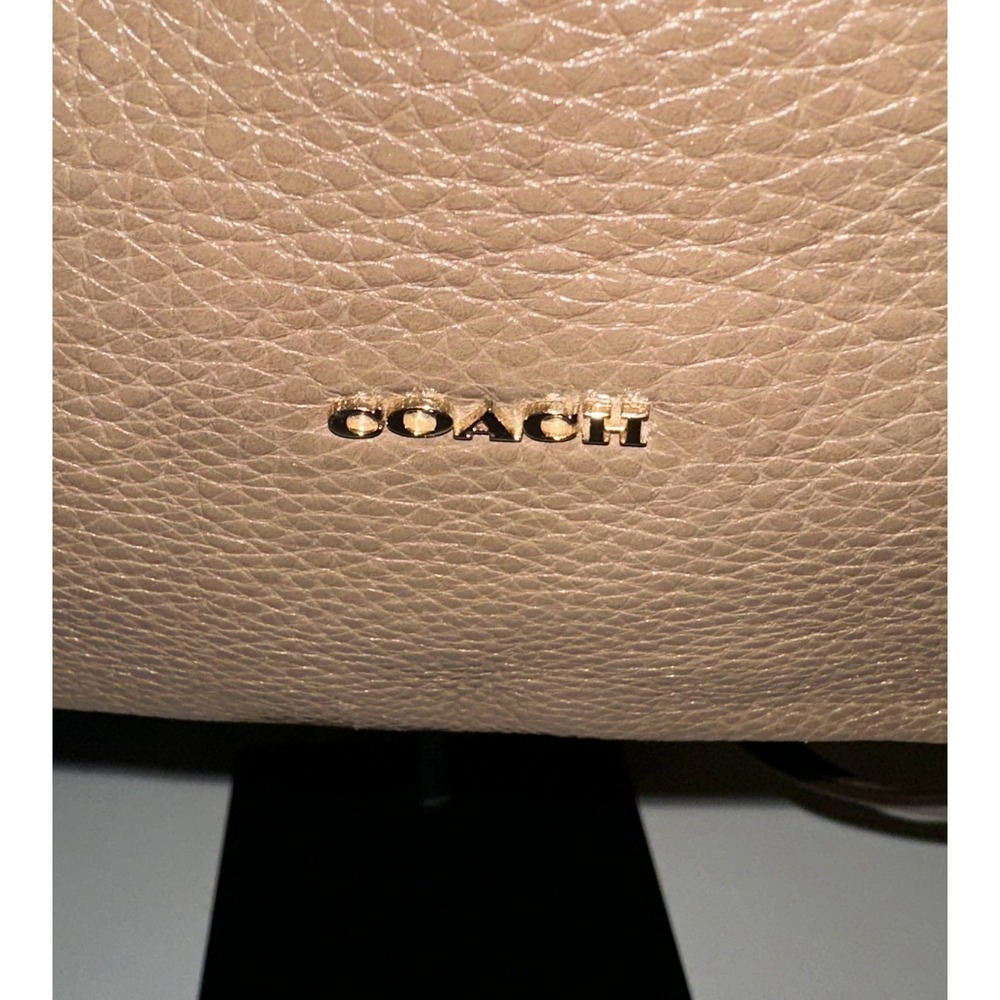 Coach Hobo Bag Womens Large Taupe Pebble Leather Crossbody 27858 - Picture 2 of 16